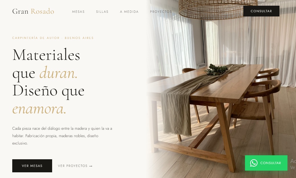 Gran Rosado — Mueblería de Autor